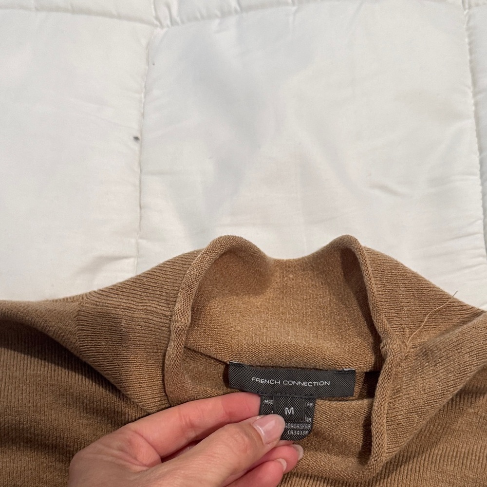 French Connection Men's Brown Turtleneck Sweater